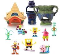 11er Pack Aquarium Decoration, Fish Tank Ornament Ornaments, Fish Tank Resin Decoration Conch Castle Plankton's Home Aquatic Caves Hide Hut Fish Tank Decorations for Freshwater Saltwater Fish Tank