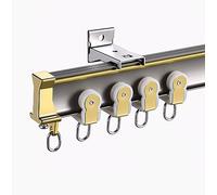 11FT Bendable Metal Curtain Track - Wall/Ceiling Mount for Room Divider, Shower, Hospital & Privacy Use - Heavy-Duty, Flexible Curtain Rod (Color: Wall Mount)