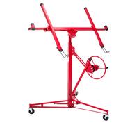 11ft Drywall Lifter with Rolling Casters Panel Hoist, Red