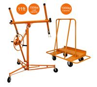 (11ft Hoist & Trolley) Plasterboard Lifter Drywall Hoist Trolley 11ft 16ft Panel Board Industrial