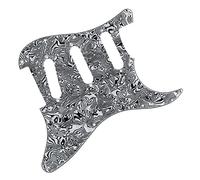 11Hole SSS Guitar Pickguard Scratch Plate With Screws For For ST Electric Guitar Anti-scratch Parts Guitar Replacement Pickguard (Color : Zebra Stripe 4ply)