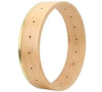 11in Maple Banjo Rim Luthier Maker Banjo Parts Musical Instrument Accessories Maple Hollow Frame with Copper Material Wood Color