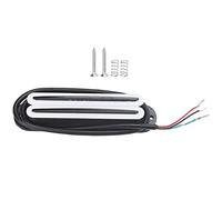 11K Dual Hot Rail Humbucker Pickup, Ceramic Magnet Dual Coil Guitar Pickup, Quiet Noise - Free Design with ABS Frame, Includes Screws and Springs for Electric Guitar (white black track)