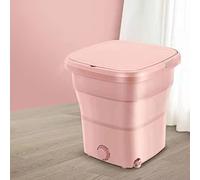 11L Mini Washing Machine,Portable Foldable Laundry Tub for Socks Underwear with Drain Basket,Ultrasonic Turbine Wash Bucket Collapsible,Electric Compact Laundry Machines, Energy Saving Home Travel