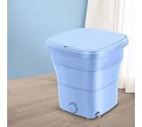 11L Mini Washing Machine,Portable Foldable Laundry Tub for Socks Underwear with Drain Basket,Ultrasonic Turbine Wash Bucket Collapsible,Electric Compact Laundry Machines, Energy Saving Home Travel