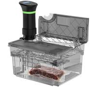 11L Sous Vide Container, Integrated Lid & Rack, No Additional Custom Parts Required, Compatible with Most Sous Vide Cookers for Kitchen, Grey