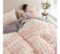 11Lb Warm Ra-bbit Plush Quilt Winter Blanket 5 Kg Double-Sided Velvet Quilt Thickened Warm Autumn Spring Plush Comforter Core,E,79x91in 8.8Lb