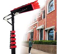 11m Water-Fed Window Cleaning Brush - Outdoor Solar Panel & s Cleaner Tool 30ft/9m Reach for Effortless Window & Solar Panel Maintenance