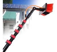 11m Water-Powered Window Cleaning Kit Rotating Brush for Solar Panel & Photovoltaic Cleaning Home Water Supply System