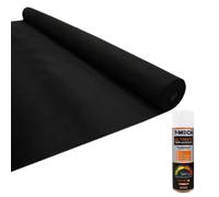 T-Mech 11M2 Van Lining Carpet Super Stretch Kit Camper Motor Homes Black & 5 Heavy Duty Adhesive Glue Spray Cans