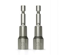 11mm Bi-Hex Nut Driver - 65mm Long With 1/4" Hexagon Drive Suitable For Cladding And Roofing (Pack Of 2)