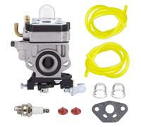 11mm Carburetor Replacement for Hedge 2-stroke Trimmer Brush Cutter 22cc 26cc 32cc 34cc 36cc Engines, with Gasket Fuel Line