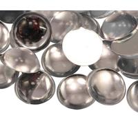 11mm Crystal Clear .AC Flat Back Acrylic Round Cabochons Plastic Pearl Gems For Jewelry Making Costume Making Cosplay Jewels Embelishments - 50 Pieces