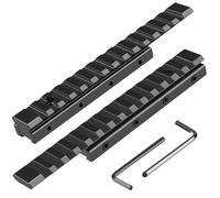 11mm Dovetail to 21mm Picatinny Rail Convert Adapter - 155mm/6.1" Long Extension Low Profile Scope Mount Converter Adaptor - Base Mount 3/8" to 7/8" Converter -14 Slots (1 Pack)(2 Pack)