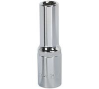 11mm Forged Steel DEEP Drive Socket - 1/2" Square Drive Polished Chrome Vanadium