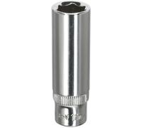 11mm Forged Steel DEEP Drive Socket - 1/4" Square Drive Polished Chrome Vanadium