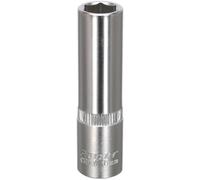 Loops 11mm Forged Steel Deep Drive Socket - 3/8" Square Drive - Chrome Vanadium Socket in Metallics Loops Metallics