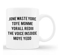11Oz Accent Coffee Mug - "Don't Waste Your Time On Me You're Already The Voice Inside" Quote Design Perfect Holiday Christmas and Birthday Gifts for Kid Family Friend