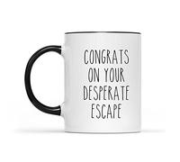 11Oz Black Accent Ceramic Coffee Mug - Funny Divorce Gift Design, Divorce Mug for Best Friend (Break Up/Congrats Gift) Perfect Holiday Christmas and Birthday Gifts for Kid Family Friend