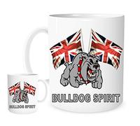 11OZ Bulldog Spirit Logo Mug, Lovely Ceramic Gift Mug Featuring Emblem British Nationalism