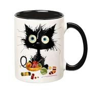 11oz Cat Afternoon Tea Mug Multifunctional Ceramic Coffee Mug Porcelain Coffee Cup Cappuccino Cup Espresso Cup for Coffee Tea Milk (11oz)
