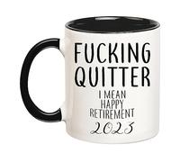 11Oz Ceramic Coffee Mug - "Happy Retirement" Funny Design, Farewell/Retirement Party Gift for Men, Christmas Birthday Gifts