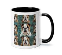 11oz Ceramic Coffee Mug with Comfortable Handle, Novelty Tea Cup for Women | Dishwasher and Microwave Safe, Funny English Bulldog Coffee Cups, Aesthetic Drinking Cup for Home Office Gift