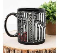 11Oz Ceramic Coffee Tea Cup - Auto Mechanic Handyman Tool Design, Mechanic Gift Perfect Holiday Father's Day Mother's Day and Birthday Gifts for Kid Family Friend