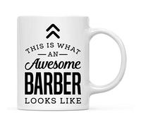 11Oz Ceramic Coffee Tea Mug - "This is What an Awesome Barber Looks Like" Thank You Gift, 1-Pack Perfect Holiday Father's Day Mother's Day and Birthday Gifts for Kid Family Friend