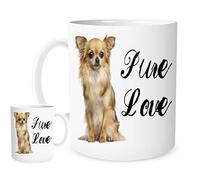 11OZ Chihuahua Pure Love Mug,A Lovely Ceramic Gift Mug Featuring Chihuahua Dog