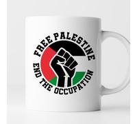 11oz Free Palestine End The Occupation Coffee Mug, Palestinian Gift Mug, Stand with Palestine Mug, Palestine Supporter Gift, Palestine Flag Ceramic Glossy Mug for Family, Friends, Coworkers