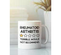 11oz Funny Arthritis Novelty Coffee Mug "One Star Terrible" Gag Gift