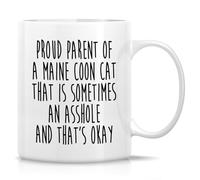 11oz Funny Maine Coon Cat Ceramic Coffee Mug Cat Mom Dad Gift