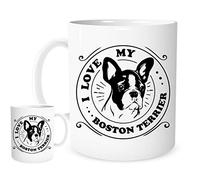 11OZ I Love My Boston Terrier Mug,A Lovely Ceramic Gift Mug Featuring A Cute Boston Terrier
