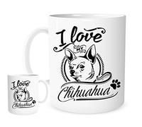 11OZ I Love My Chihuahua Mug,A Lovely Ceramic Gift Mug Featuring A Cute Chilhuahua