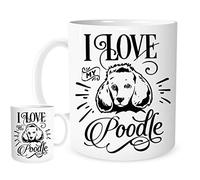11OZ I Love My Poodle Mug,A Lovely Ceramic Gift Mug Featuring A Cute Poodle Dog
