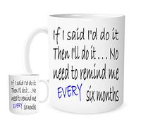 11OZ If I Said I'd Do It Logo Mug, Lovely Ceramic Gift Mug Featuring Emblem Funny Joke Laugh Gift