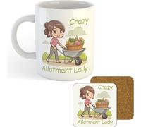 11oz Mug | Crazy Allotment Lady | Printed Funny Gift Idea Cup Tea Coffee