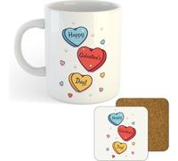 11oz Mug | Happy Galentine's Day Hearts | Printed Funny Gift Idea Cup Tea Coffee