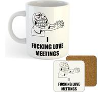11oz Mug | I Fucking Love Meetings | Printed Funny Gift Idea Cup Tea Coffee