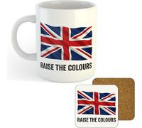 11oz Mug | Raise The Colours Union Jack | Printed Funny Gift Idea Cup Tea Coffee
