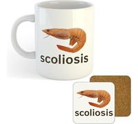 11oz Mug | Scoliosis Shrimp | Printed Funny Gift Idea Cup Tea Coffee