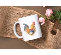 11oz On The Farm Rooster Cockerel Ceramic Tea Coffee Mug from Original Pencil Artwork