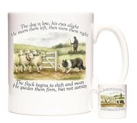 11oz Sheepdog Trial Mug - Ceramic Cup for Shepherds, Sheep Farmers, Dog Lovers & Border Collie Owners - Countryside Gift - Tea, Coffee, Soup - Comes in Strong White Box