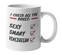 11Oz Venezuelan Coffee Mug - "Sexy Smart Venezuelan" Design, Taza De Venezuela Souvenir Cup Perfect Holiday Father's Day Mother's Day and Birthday Gifts for Kid Family Friend