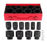 11Pc 3/4" Drive Deep Impact Socket Set 22-50mm Hgv Long Reach Impact Socket Uk