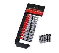 Sockets Deep 1/4in. Drive 11pc Sae (Chrome Vanadium) On Rail Hanger