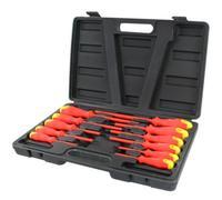11Pc Insulated Screwdriver Set - Soft Grip Handles, Flat Phillips with Case | DIY Professional Multi Purpose, Home & Workshop Use | Durable Carry Case