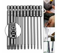 11Pc Long Reach Torx Star Hex Security Bit Set Tamper Proof Screwdriver Bit Hole