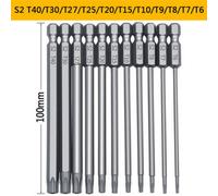 11Pc Long Reach Torx Star Hex Security Bit Set Tamper Proof Screwdriver Bit Hole